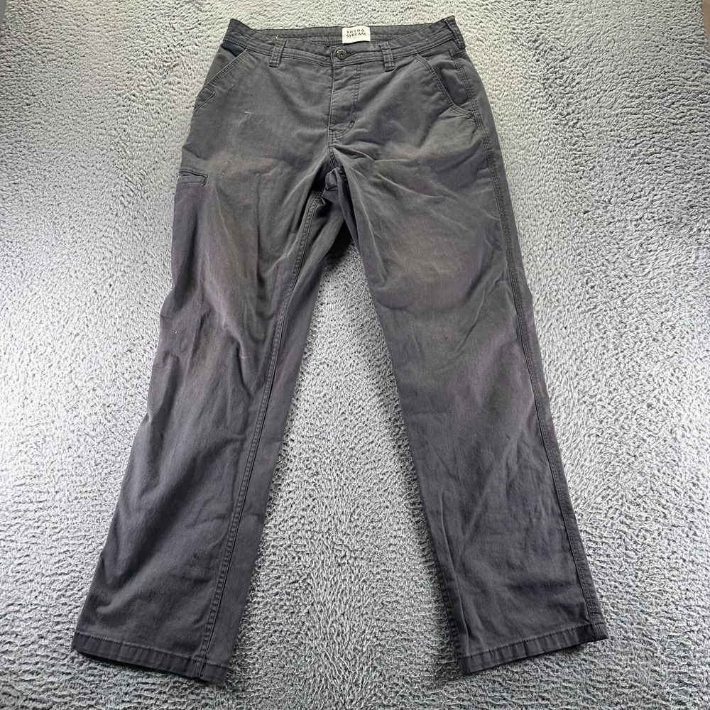 Field & Stream Pant Mens 32x32 Black Khaki Straight Leg Outdoor Utility Workwear